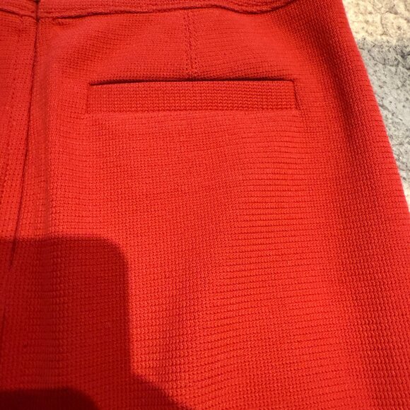 Tory Burch X Bergdorf Goodman Coral/Orange Brown Linen Pleated Mini - Picture 12 of 12